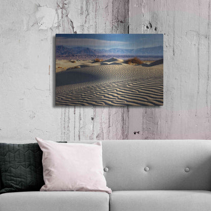 Luxe Metal Art 'Death Valley Mesquite Dunes' by Mike Jones, Metal Wall Art,36x24