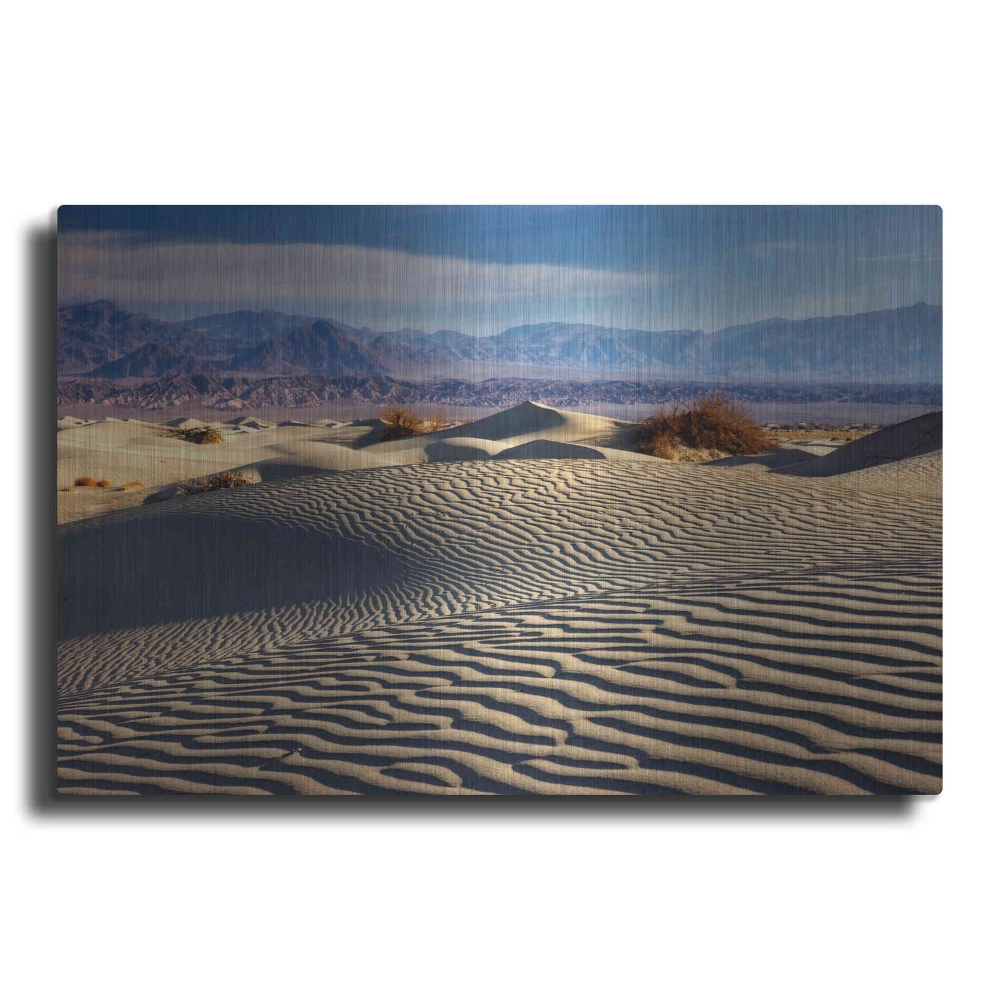 Luxe Metal Art 'Death Valley Mesquite Dunes' by Mike Jones, Metal Wall Art