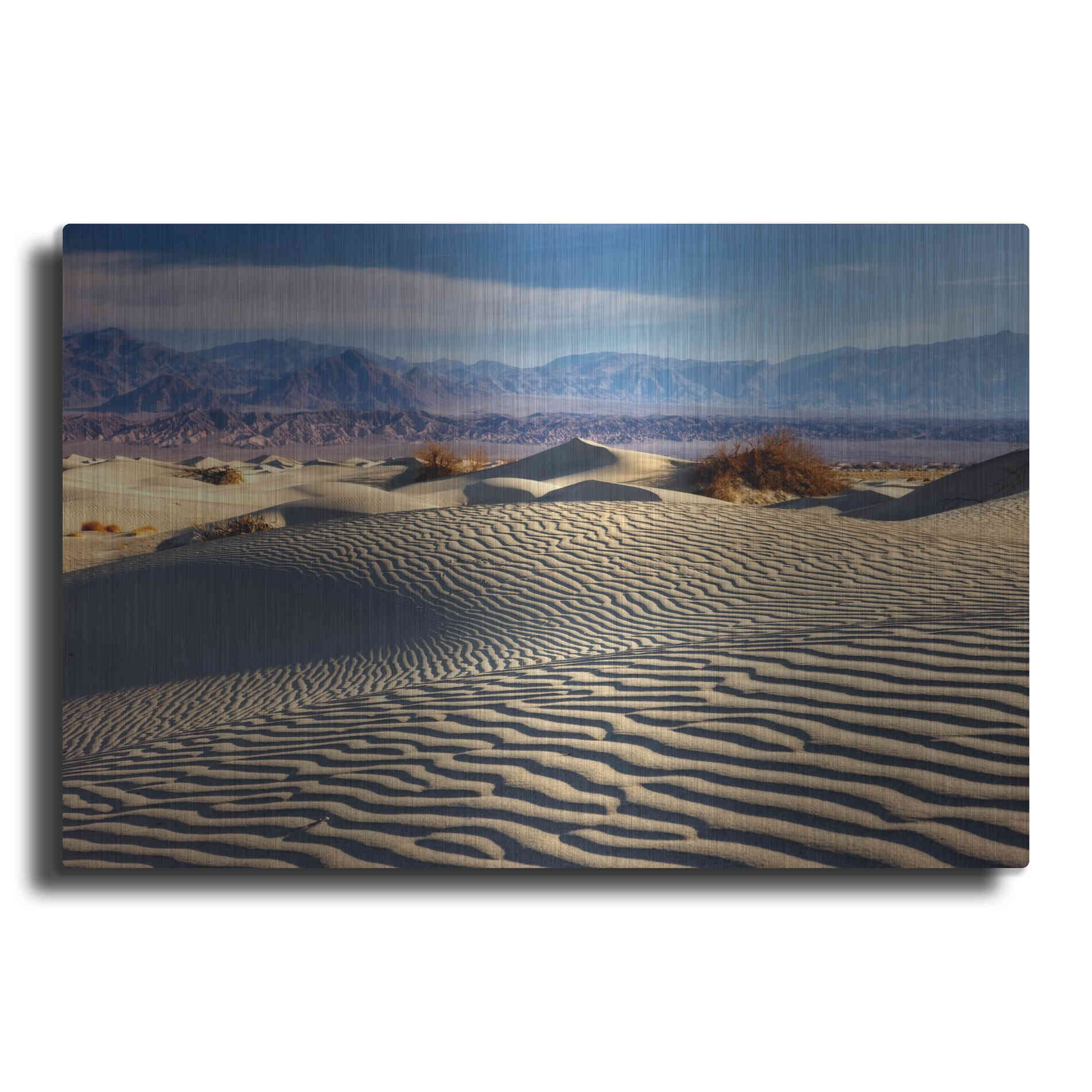Luxe Metal Art 'Death Valley Mesquite Dunes' by Mike Jones, Metal Wall Art