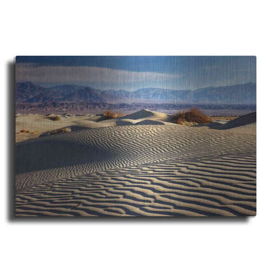 Luxe Metal Art 'Death Valley Mesquite Dunes' by Mike Jones, Metal Wall Art