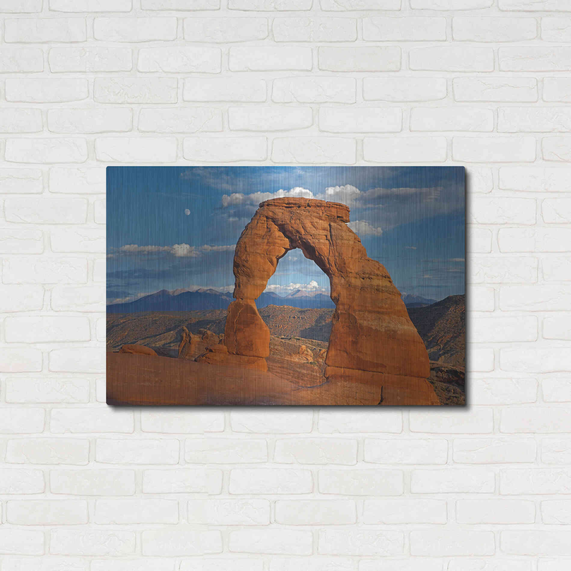 Luxe Metal Art 'Delicate Arch Sunset' by Mike Jones, Metal Wall Art,36x24