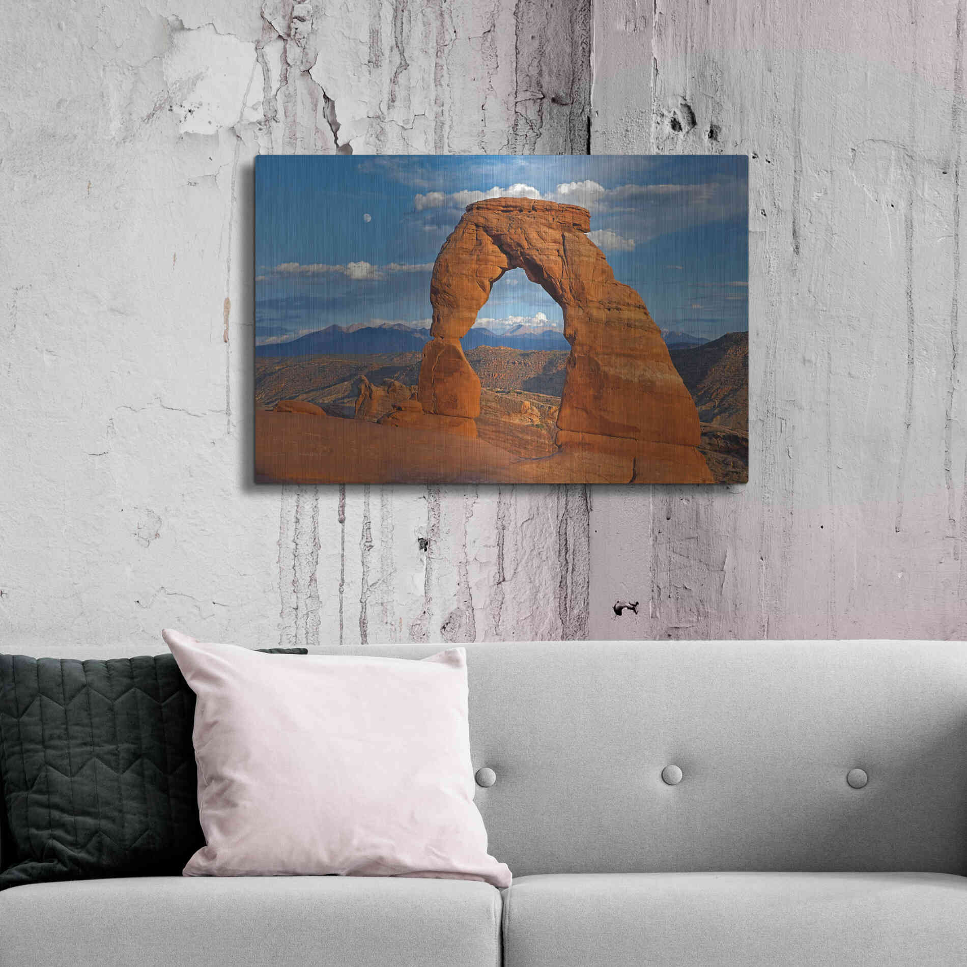 Luxe Metal Art 'Delicate Arch Sunset' by Mike Jones, Metal Wall Art,36x24