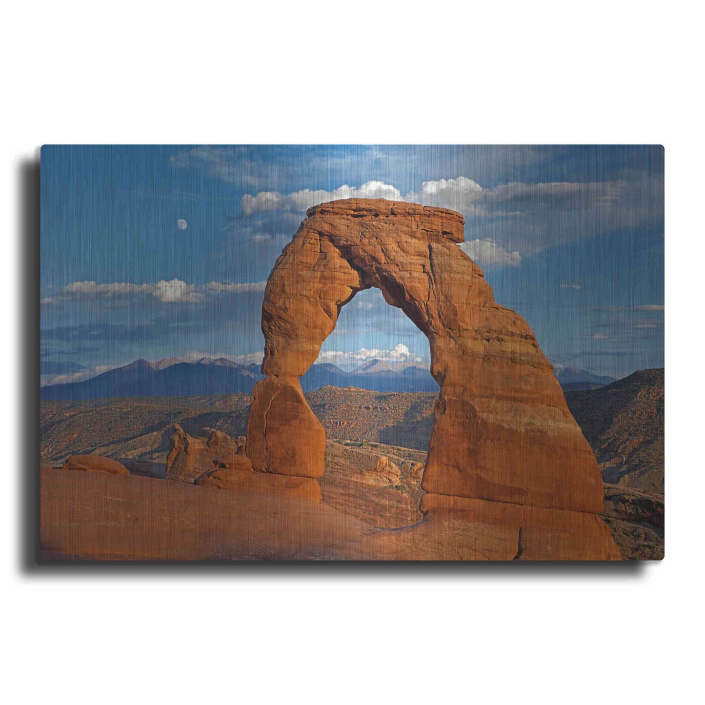 Luxe Metal Art 'Delicate Arch Sunset' by Mike Jones, Metal Wall Art