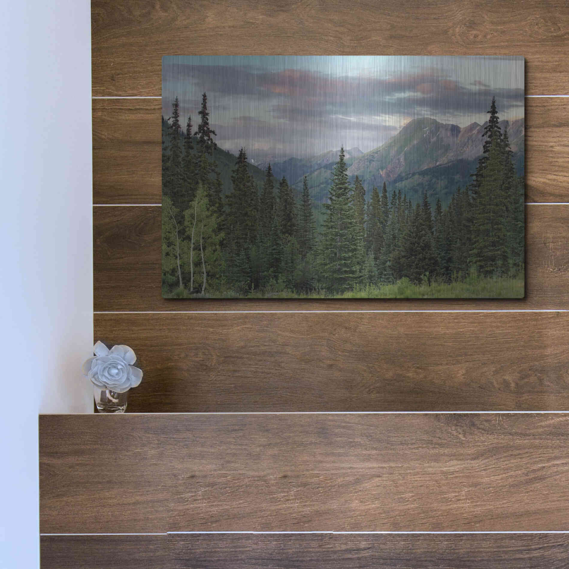 Luxe Metal Art 'Dusk Near Ouray' by Mike Jones, Metal Wall Art,16x12