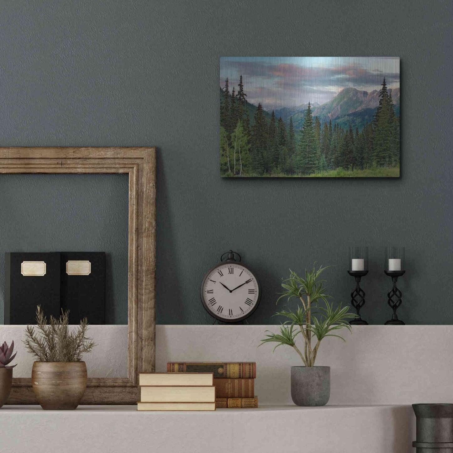 Luxe Metal Art 'Dusk Near Ouray' by Mike Jones, Metal Wall Art,16x12