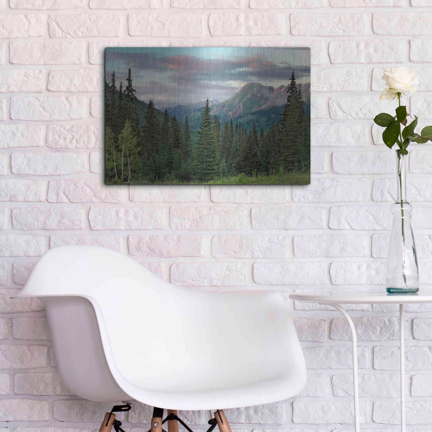 Luxe Metal Art 'Dusk Near Ouray' by Mike Jones, Metal Wall Art,24x16