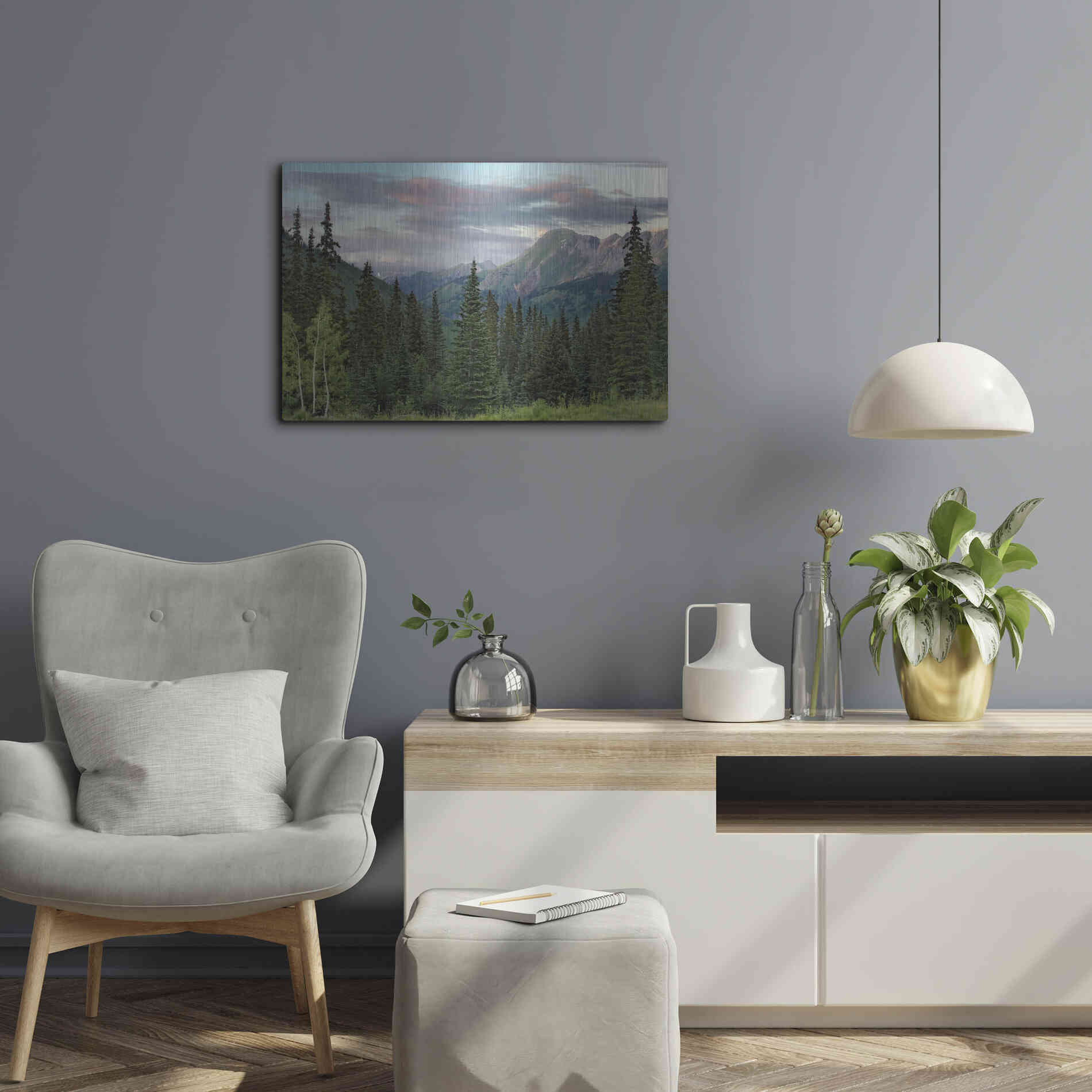 Luxe Metal Art 'Dusk Near Ouray' by Mike Jones, Metal Wall Art,24x16