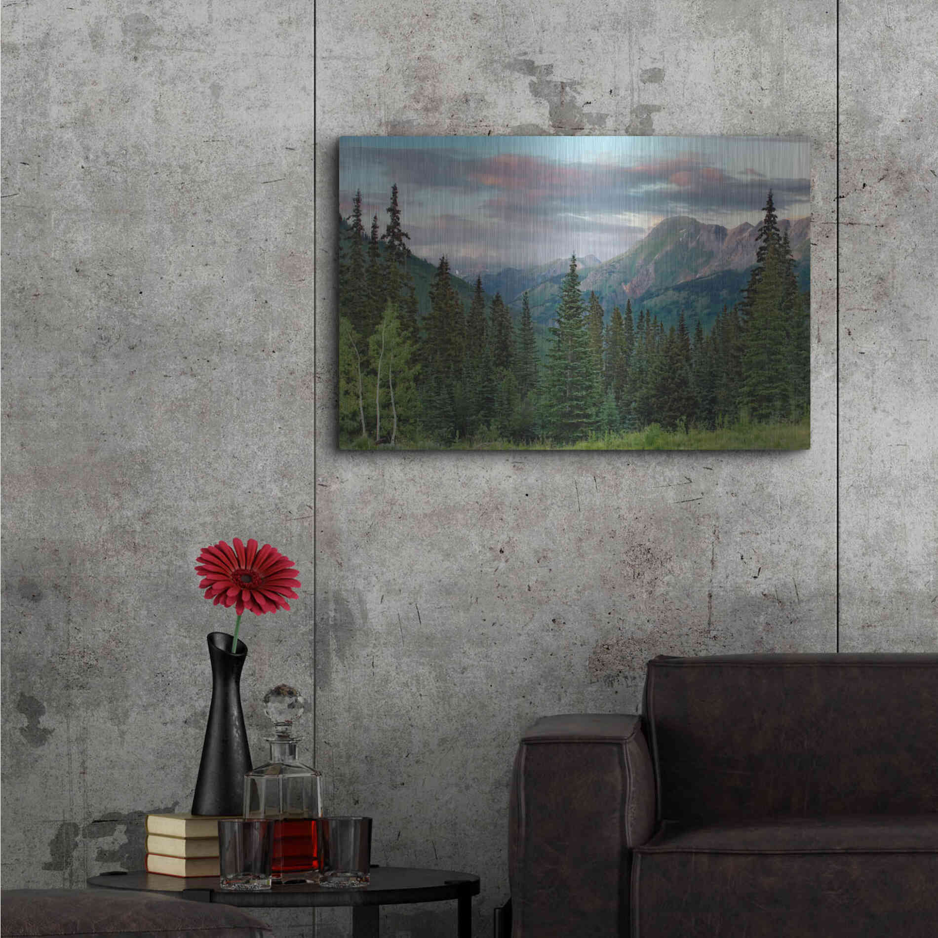 Luxe Metal Art 'Dusk Near Ouray' by Mike Jones, Metal Wall Art,36x24