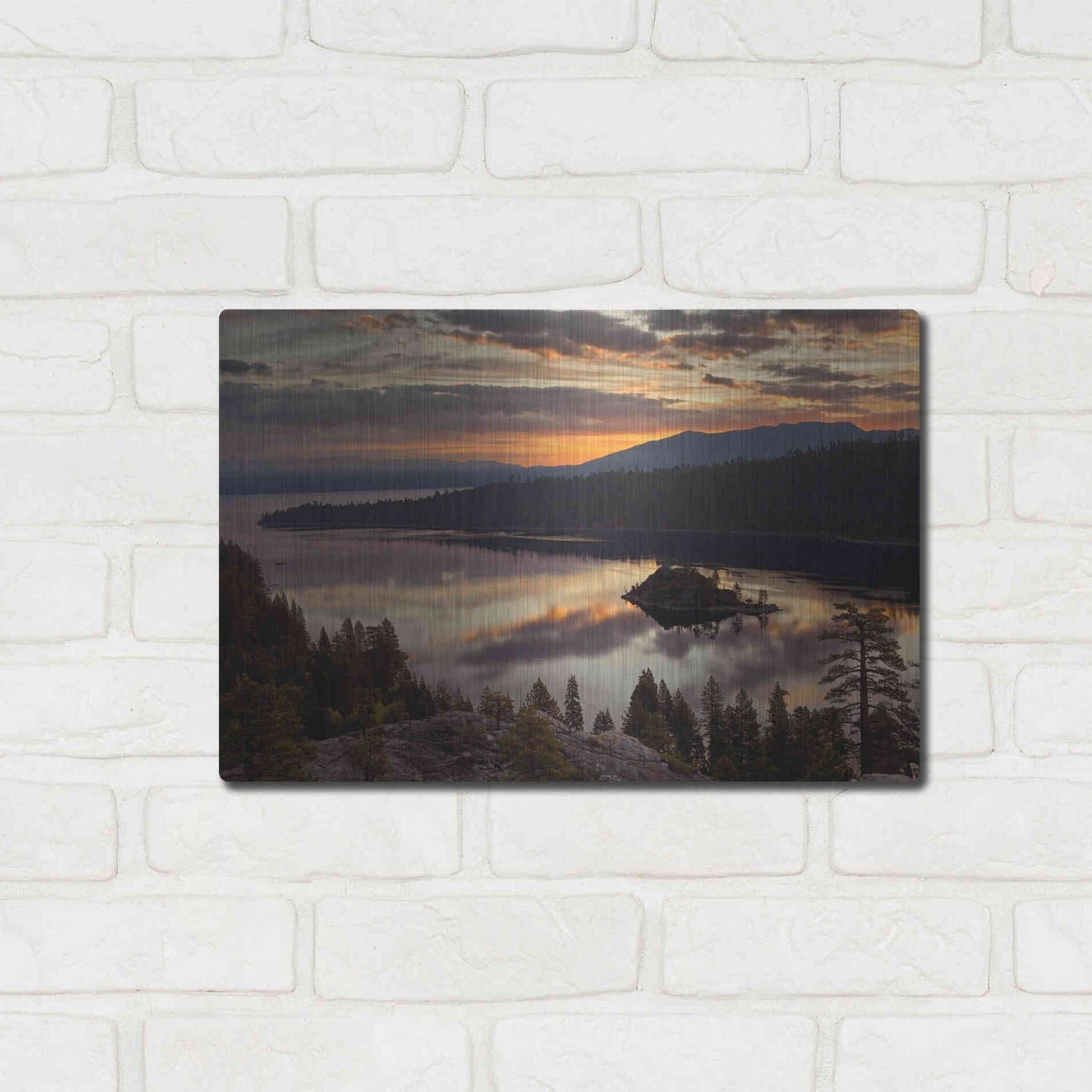 Luxe Metal Art 'Emerald Bay' by Mike Jones, Metal Wall Art,16x12