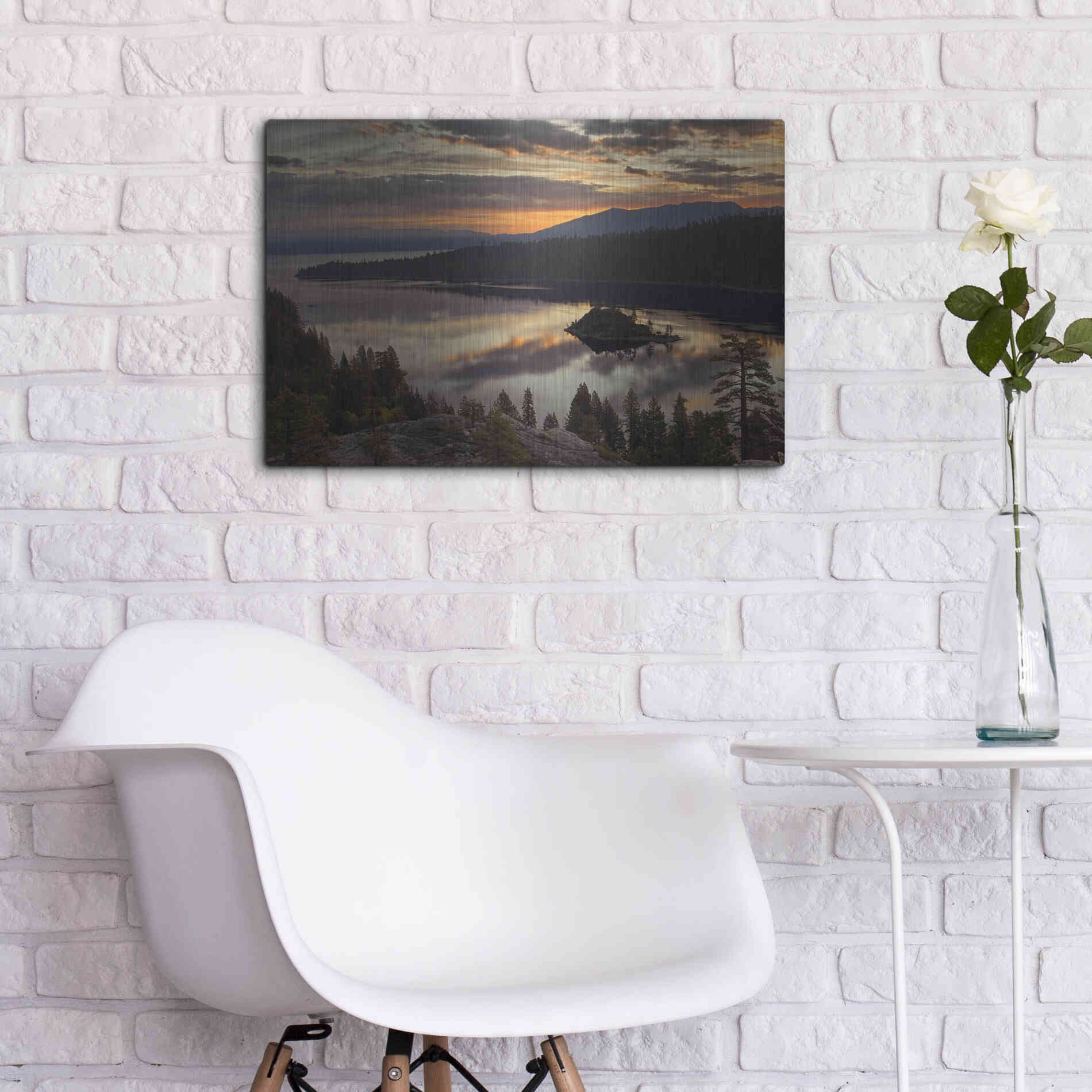 Luxe Metal Art 'Emerald Bay' by Mike Jones, Metal Wall Art,24x16