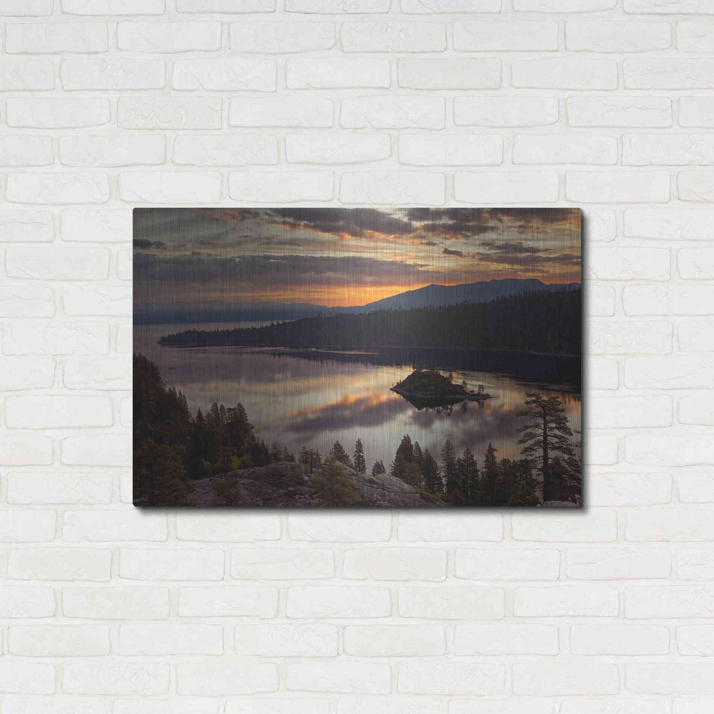 Luxe Metal Art 'Emerald Bay' by Mike Jones, Metal Wall Art,36x24