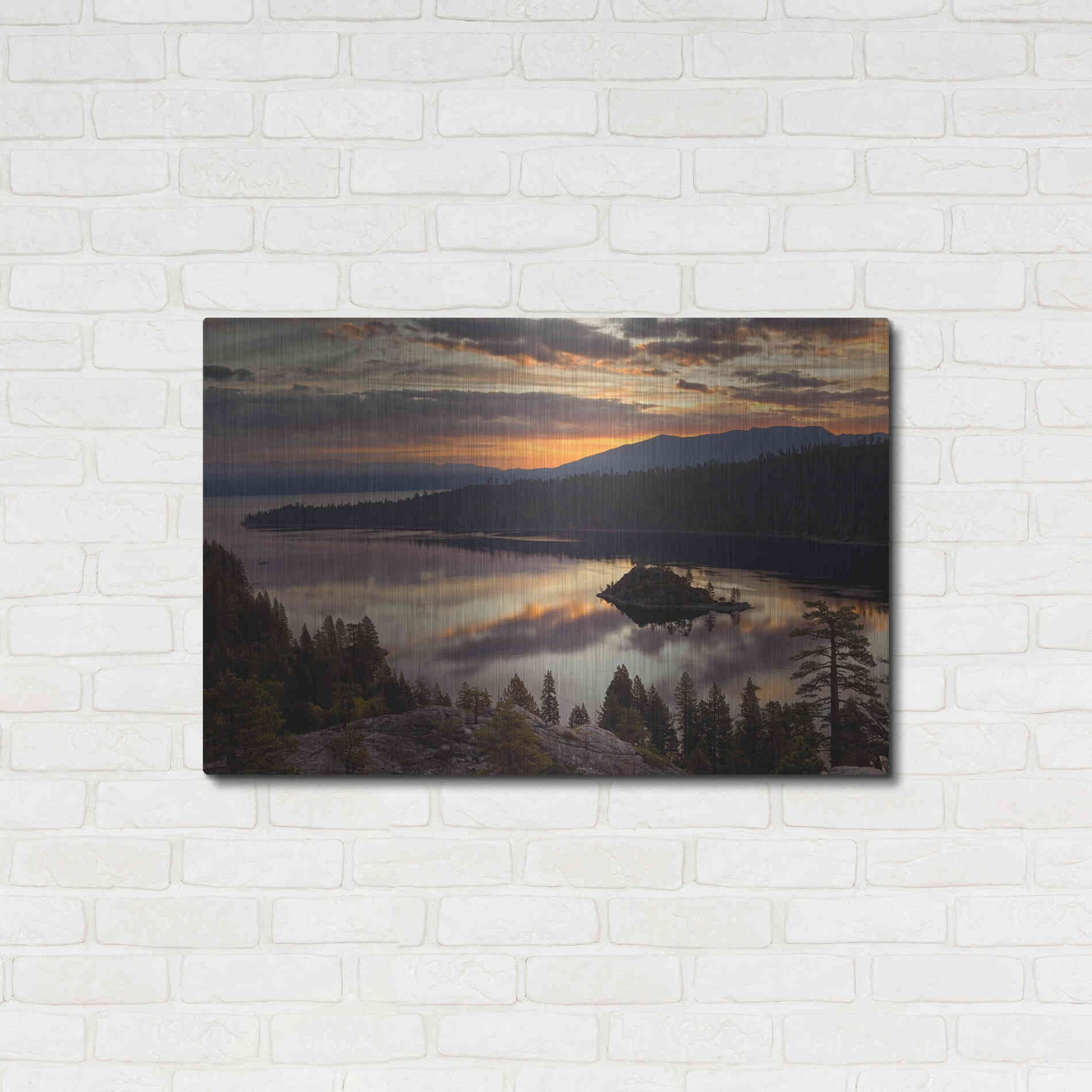 Luxe Metal Art 'Emerald Bay' by Mike Jones, Metal Wall Art,36x24