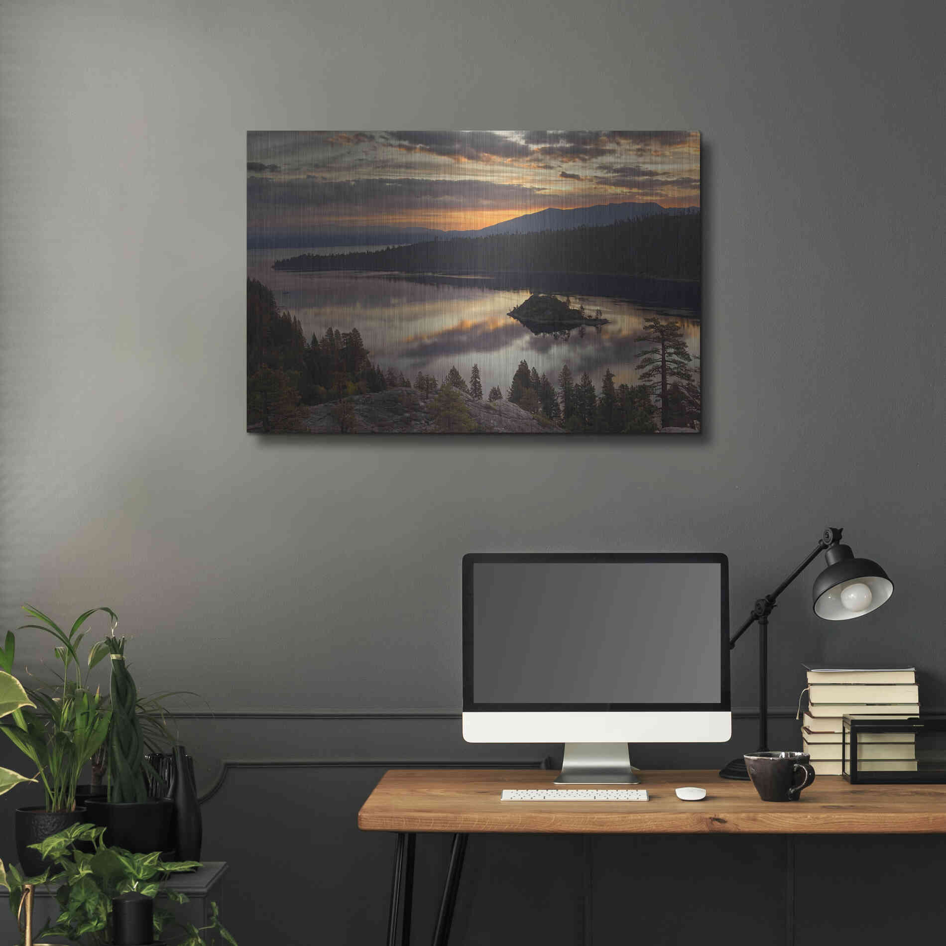 Luxe Metal Art 'Emerald Bay' by Mike Jones, Metal Wall Art,36x24