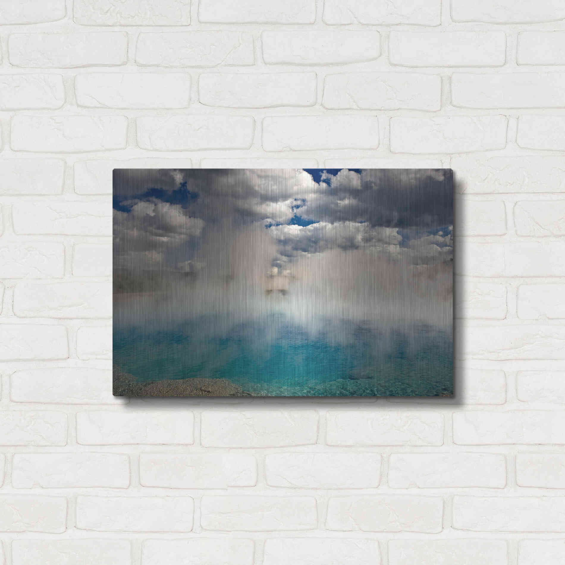 Luxe Metal Art 'Excelsior Geiser' by Mike Jones, Metal Wall Art,24x16