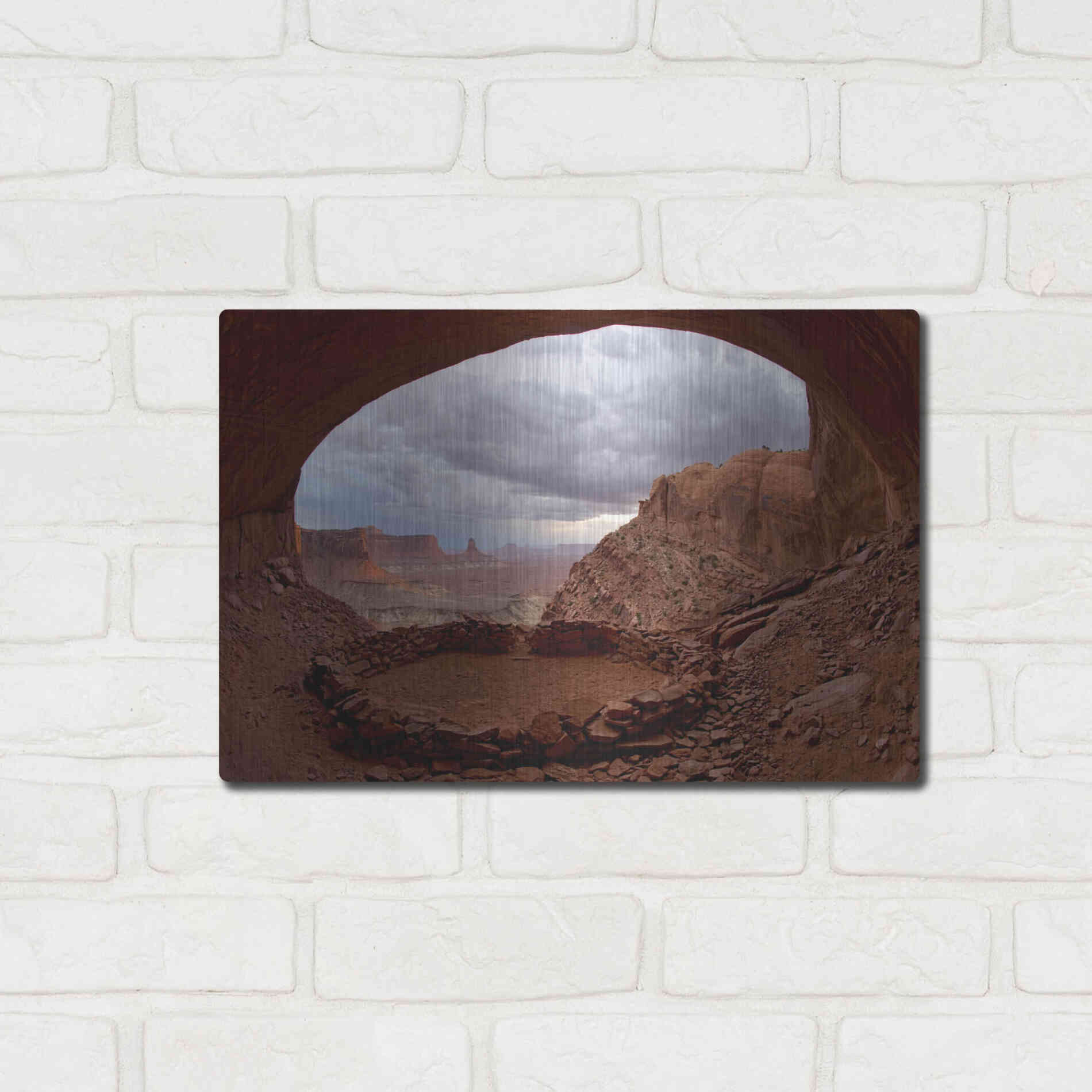 Luxe Metal Art 'False Kive Fisheye' by Mike Jones, Metal Wall Art,16x12