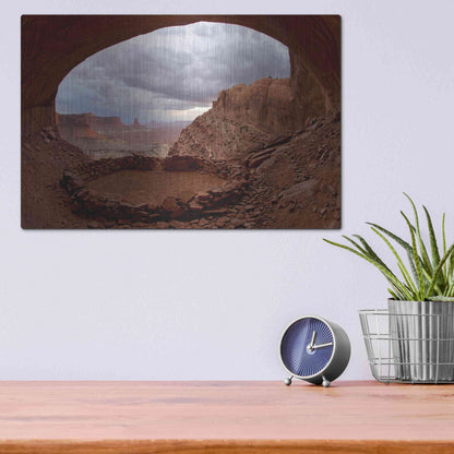 Luxe Metal Art 'False Kive Fisheye' by Mike Jones, Metal Wall Art,16x12