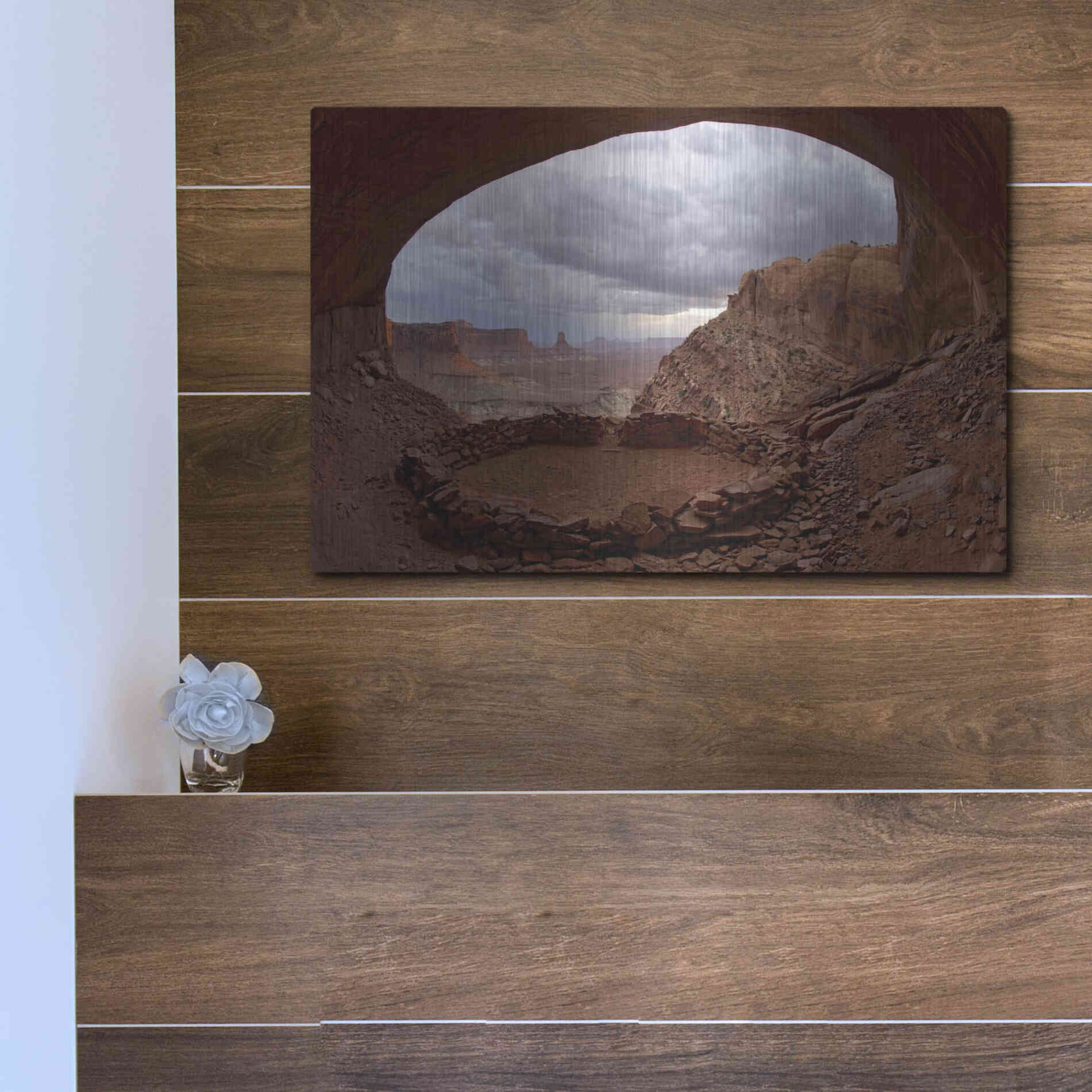 Luxe Metal Art 'False Kive Fisheye' by Mike Jones, Metal Wall Art,16x12