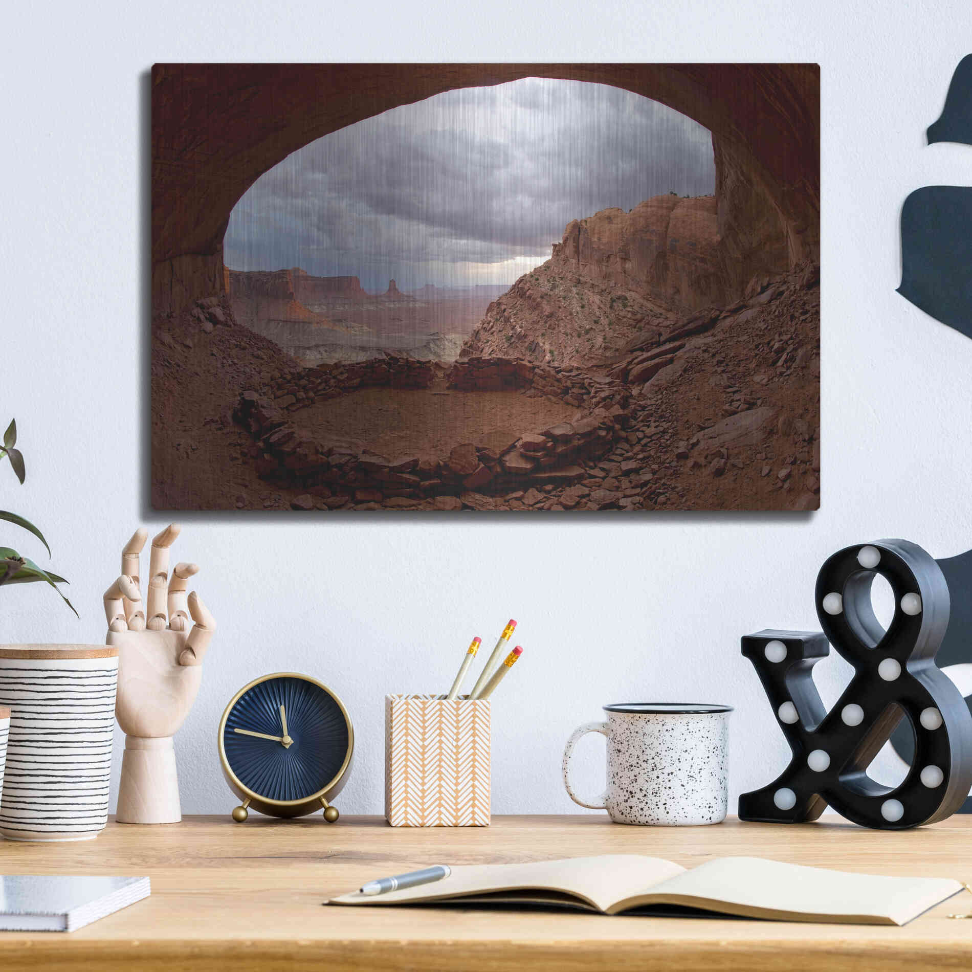 Luxe Metal Art 'False Kive Fisheye' by Mike Jones, Metal Wall Art,16x12