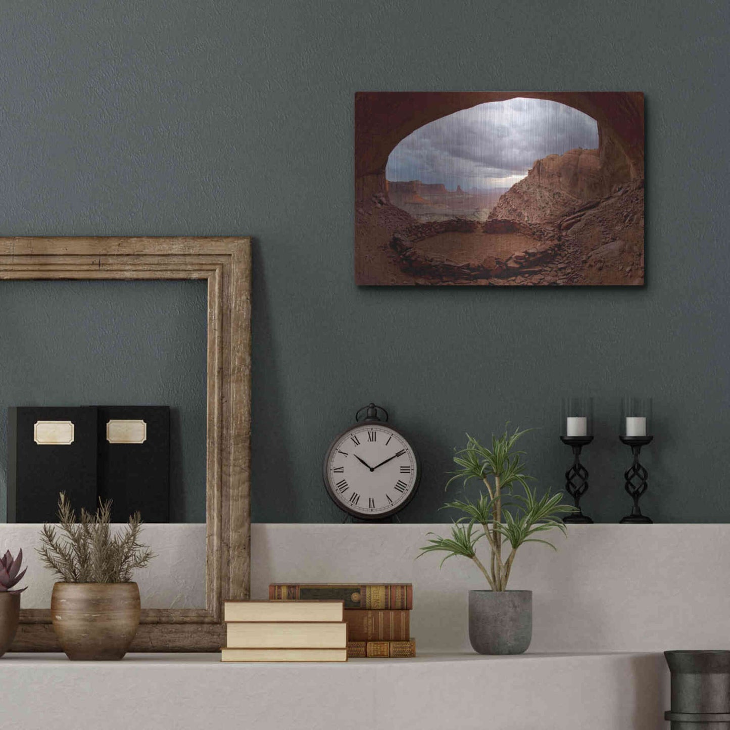 Luxe Metal Art 'False Kive Fisheye' by Mike Jones, Metal Wall Art,16x12