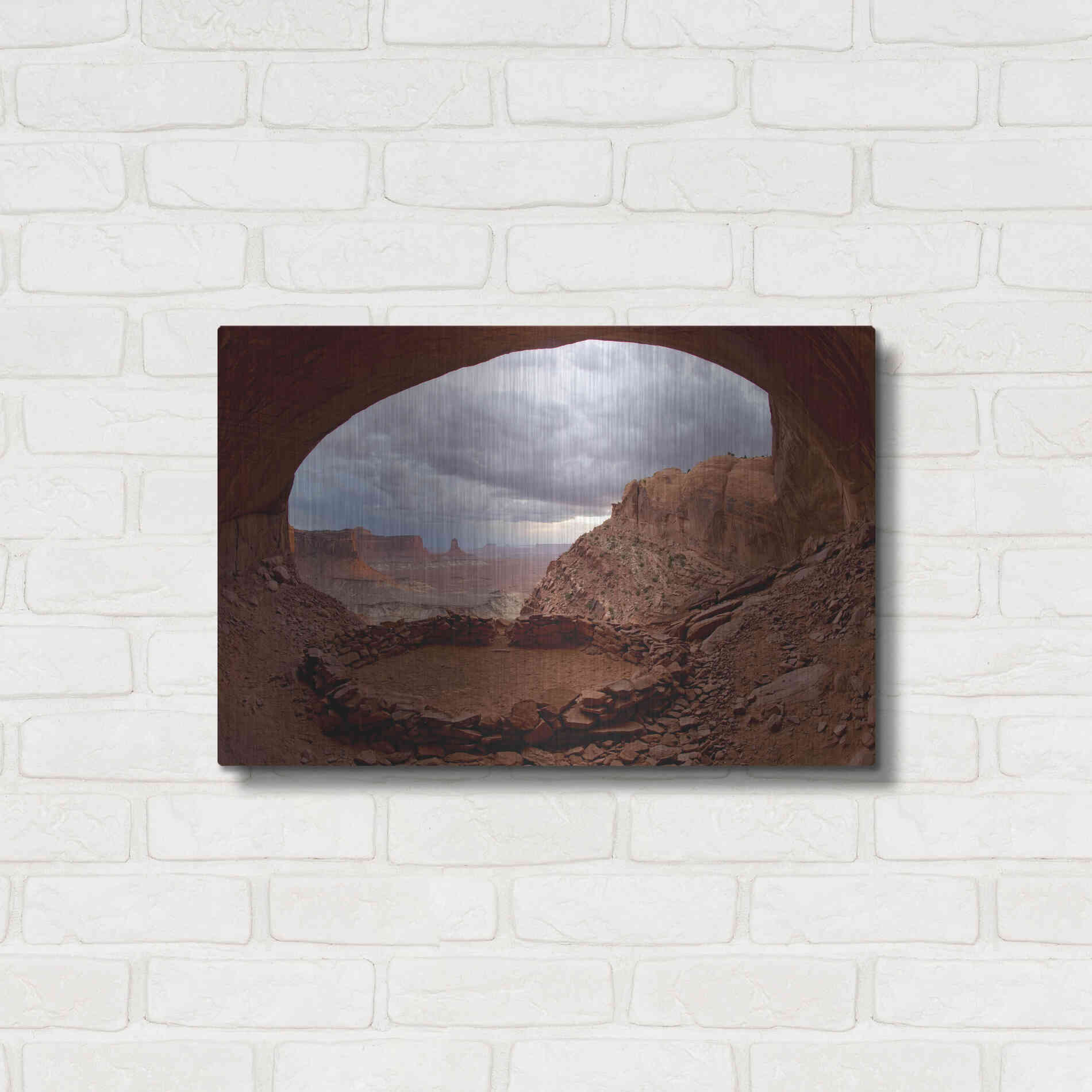 Luxe Metal Art 'False Kive Fisheye' by Mike Jones, Metal Wall Art,24x16