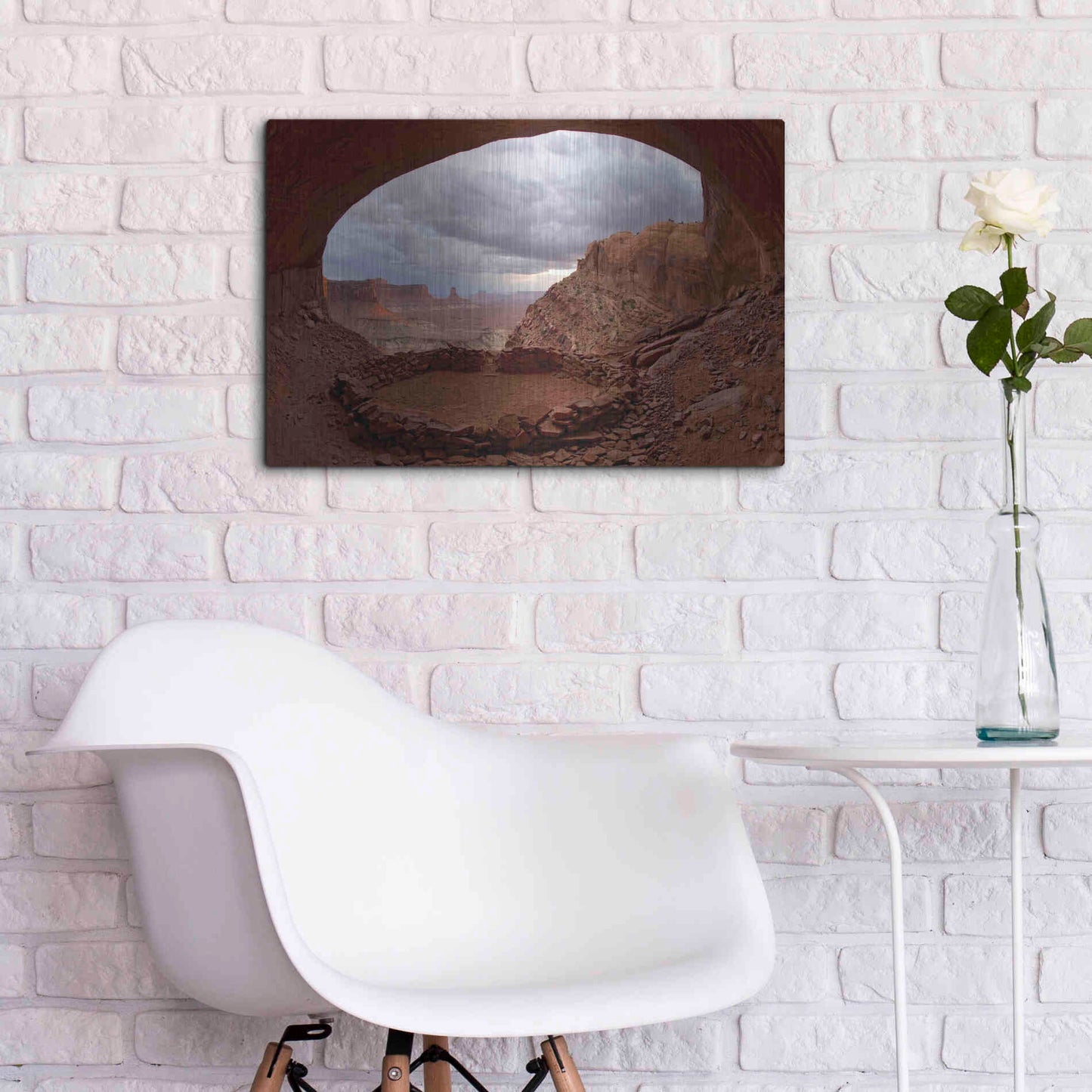 Luxe Metal Art 'False Kive Fisheye' by Mike Jones, Metal Wall Art,24x16