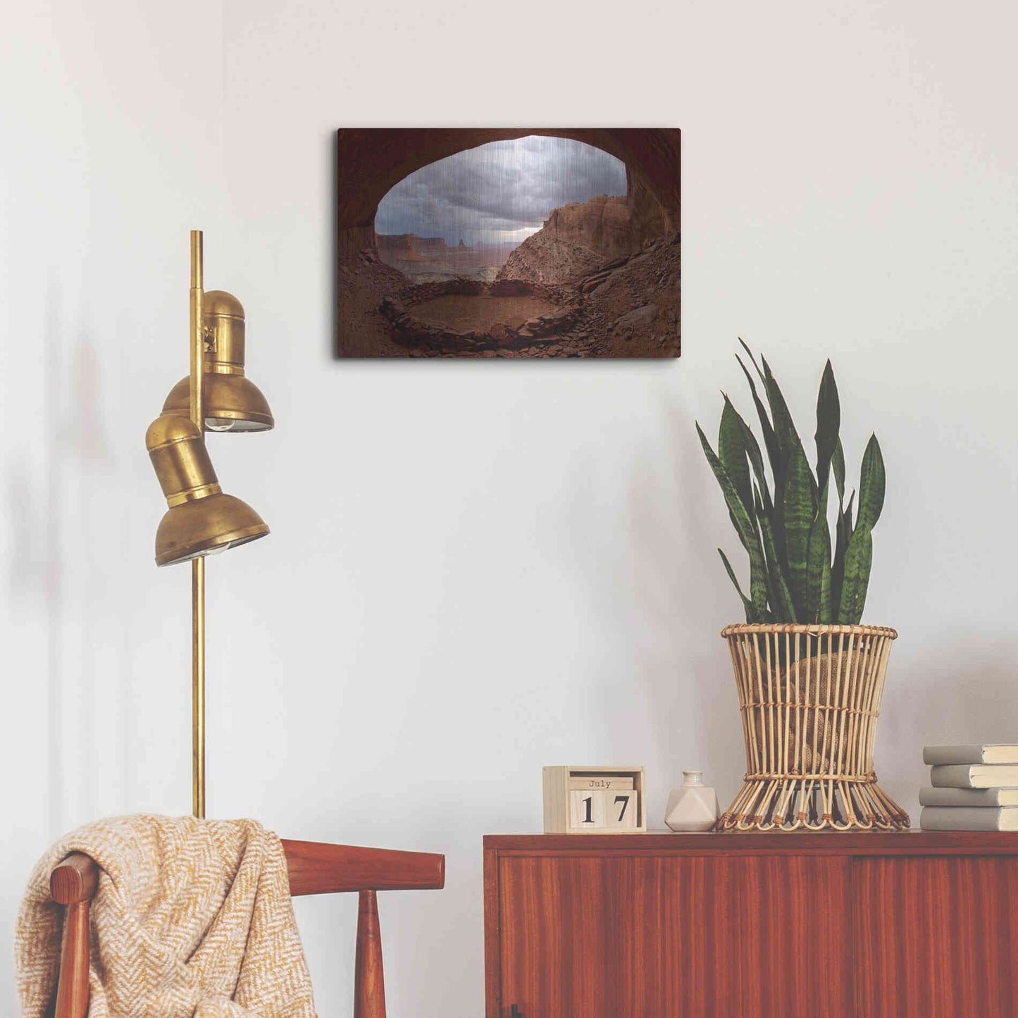 Luxe Metal Art 'False Kive Fisheye' by Mike Jones, Metal Wall Art,24x16