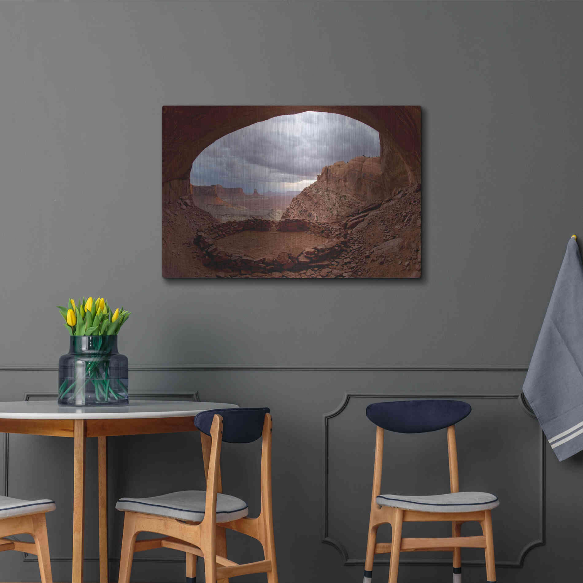 Luxe Metal Art 'False Kive Fisheye' by Mike Jones, Metal Wall Art,36x24