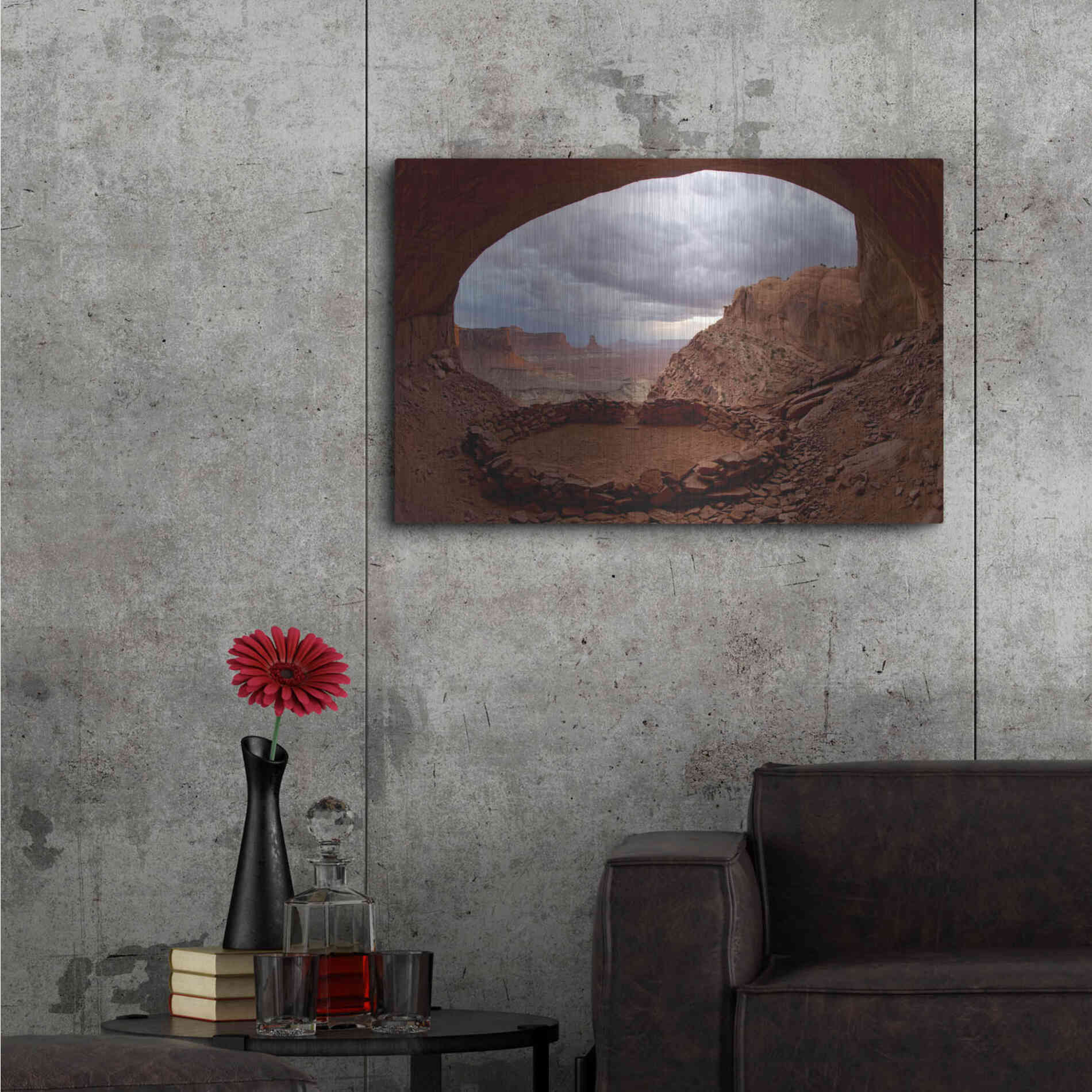 Luxe Metal Art 'False Kive Fisheye' by Mike Jones, Metal Wall Art,36x24