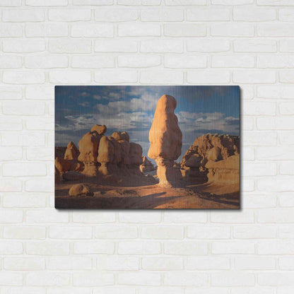 Luxe Metal Art 'Goblin Valley Tall Hoodoo' by Mike Jones, Metal Wall Art,36x24