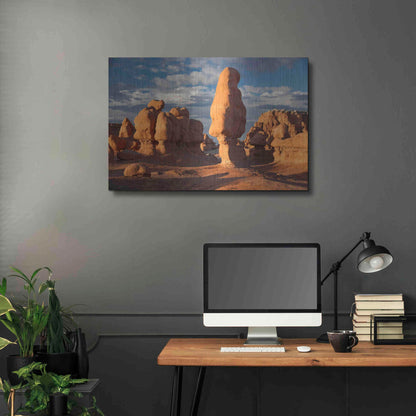 Luxe Metal Art 'Goblin Valley Tall Hoodoo' by Mike Jones, Metal Wall Art,36x24