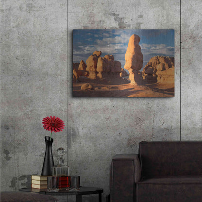 Luxe Metal Art 'Goblin Valley Tall Hoodoo' by Mike Jones, Metal Wall Art,36x24