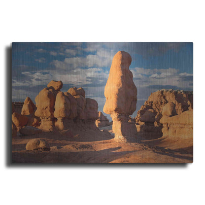Luxe Metal Art 'Goblin Valley Tall Hoodoo' by Mike Jones, Metal Wall Art