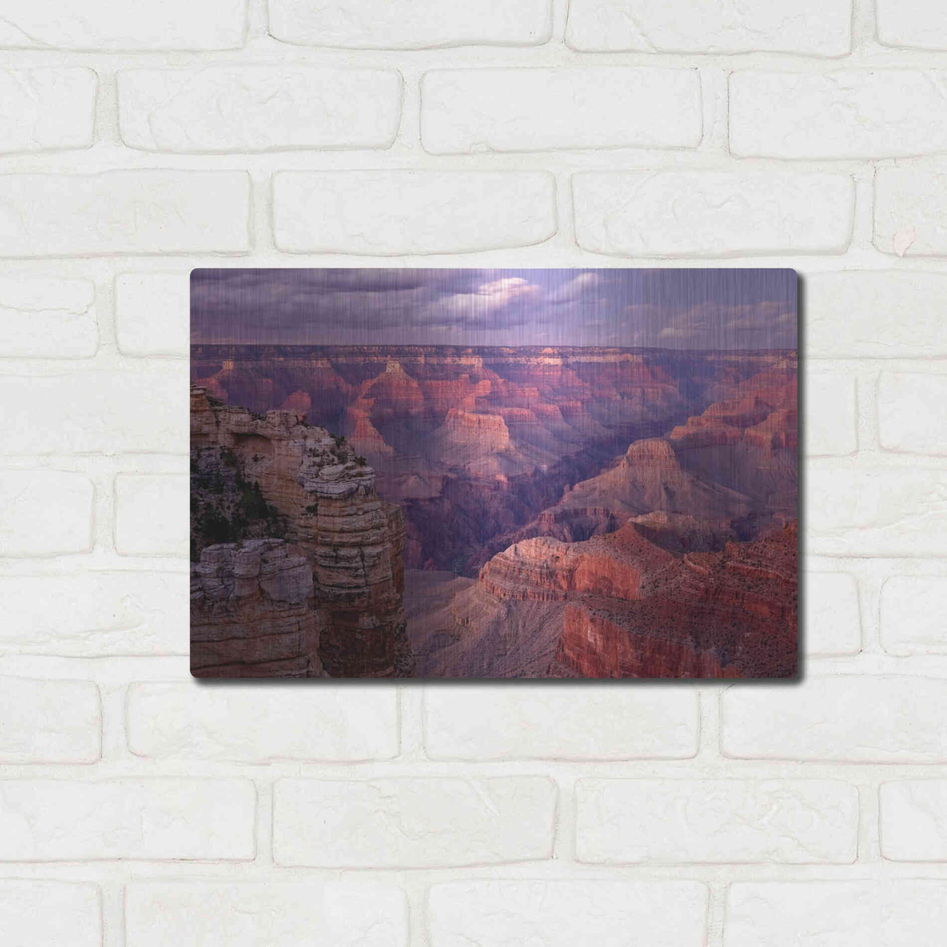 Luxe Metal Art 'Grand Canyon near Mather Point' by Mike Jones, Metal Wall Art,16x12