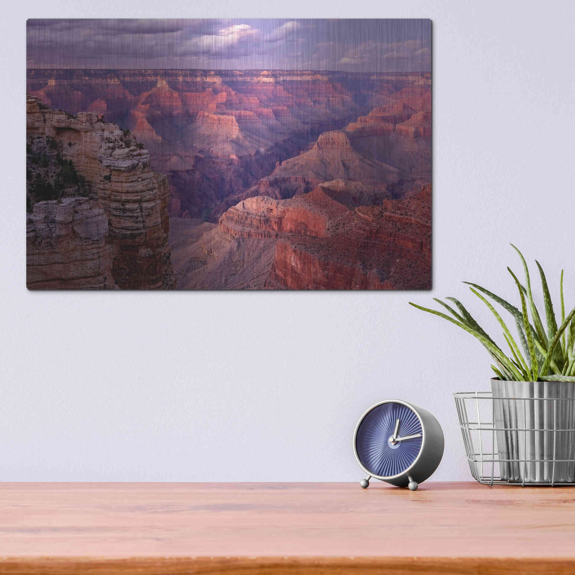 Luxe Metal Art 'Grand Canyon near Mather Point' by Mike Jones, Metal Wall Art,16x12