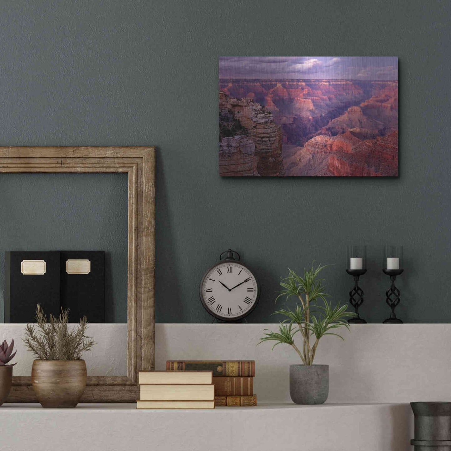 Luxe Metal Art 'Grand Canyon near Mather Point' by Mike Jones, Metal Wall Art,16x12