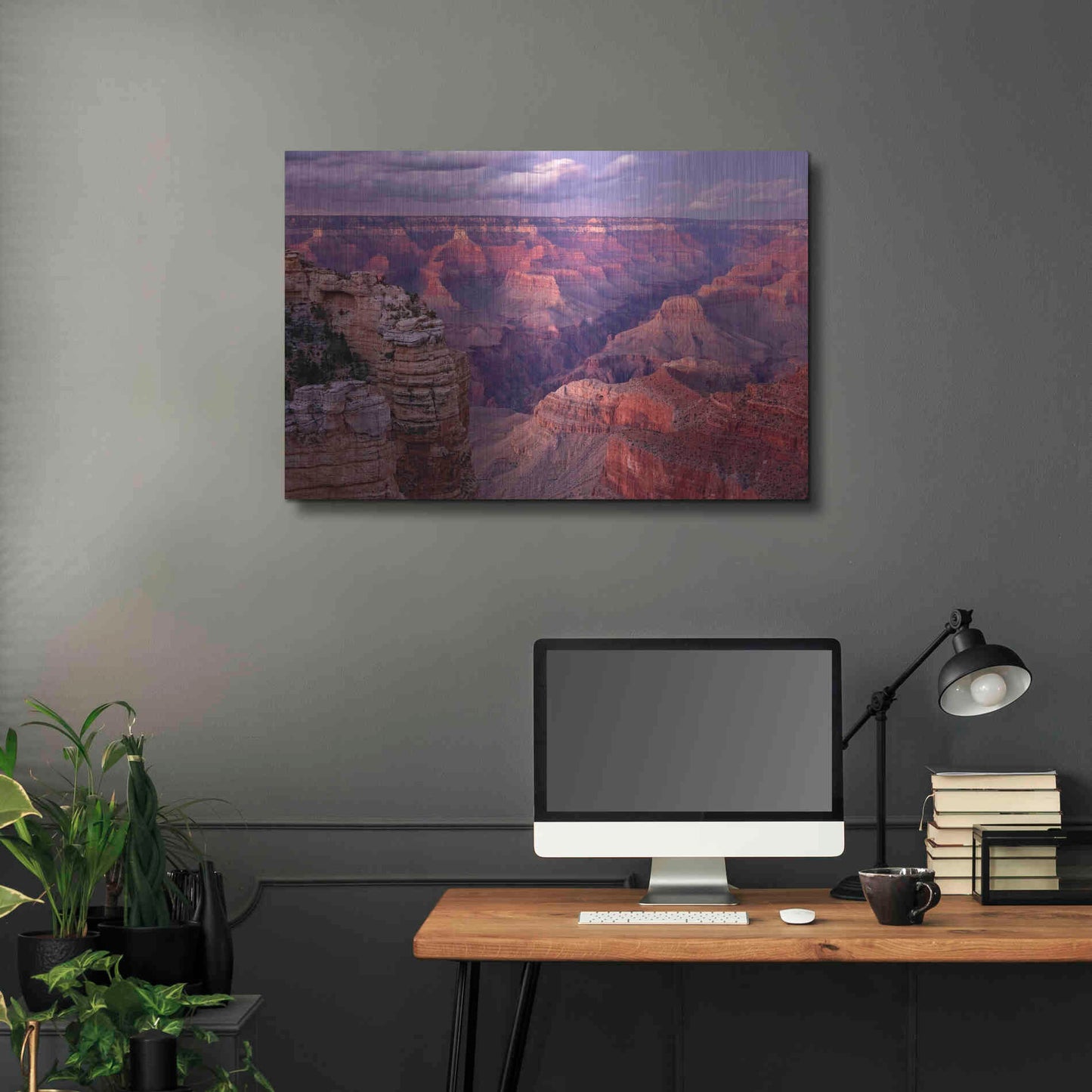 Luxe Metal Art 'Grand Canyon near Mather Point' by Mike Jones, Metal Wall Art,36x24