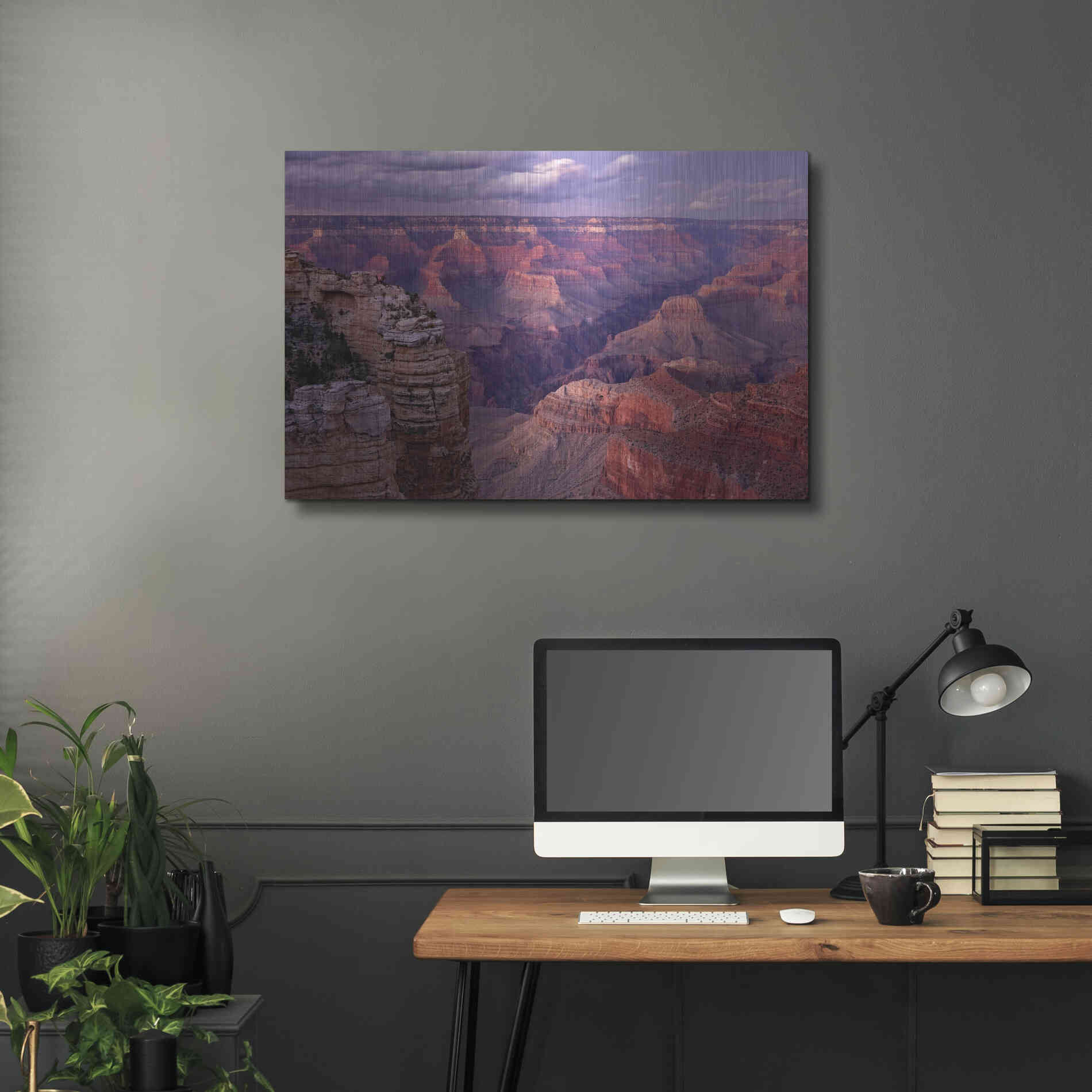 Luxe Metal Art 'Grand Canyon near Mather Point' by Mike Jones, Metal Wall Art,36x24