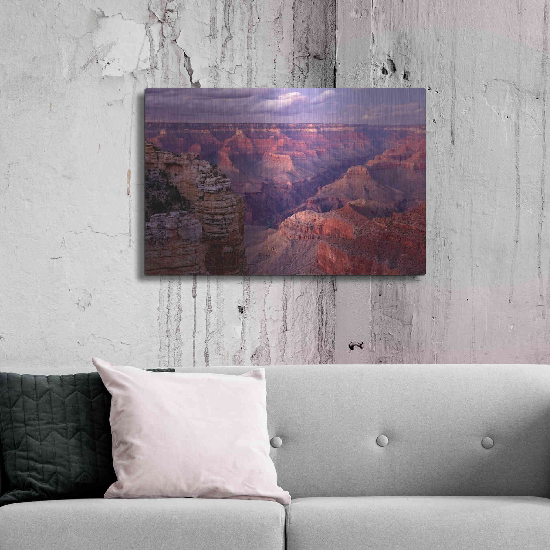 Luxe Metal Art 'Grand Canyon near Mather Point' by Mike Jones, Metal Wall Art,36x24