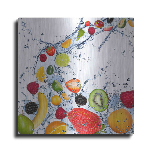 Luxe Metal Art 'Fruit Splash II' Metal Wall Art