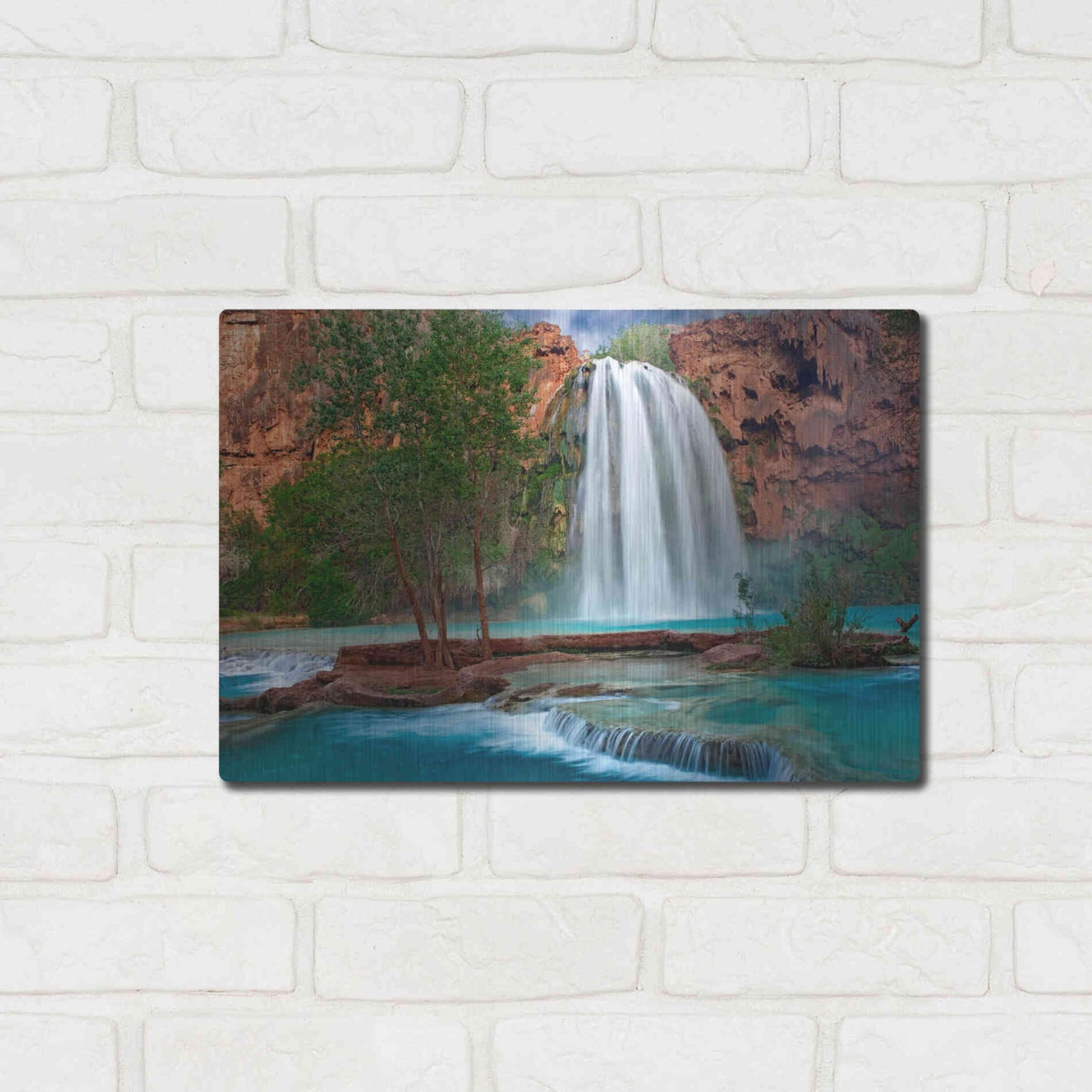 Luxe Metal Art 'Havasu Horizontal' by Mike Jones, Metal Wall Art,16x12