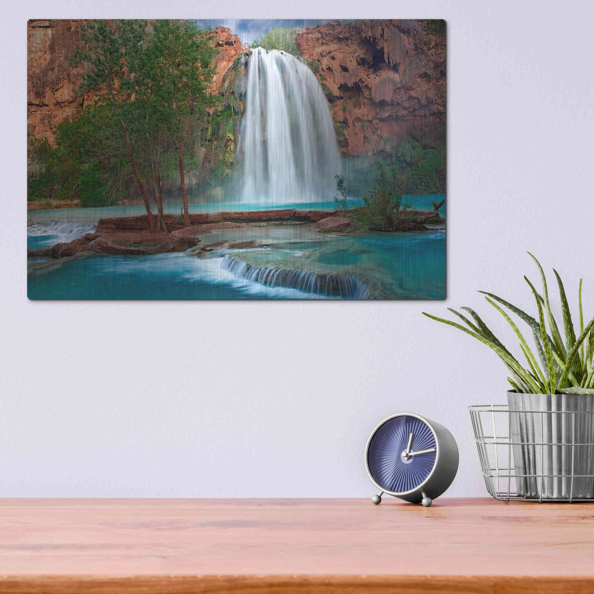 Luxe Metal Art 'Havasu Horizontal' by Mike Jones, Metal Wall Art,16x12