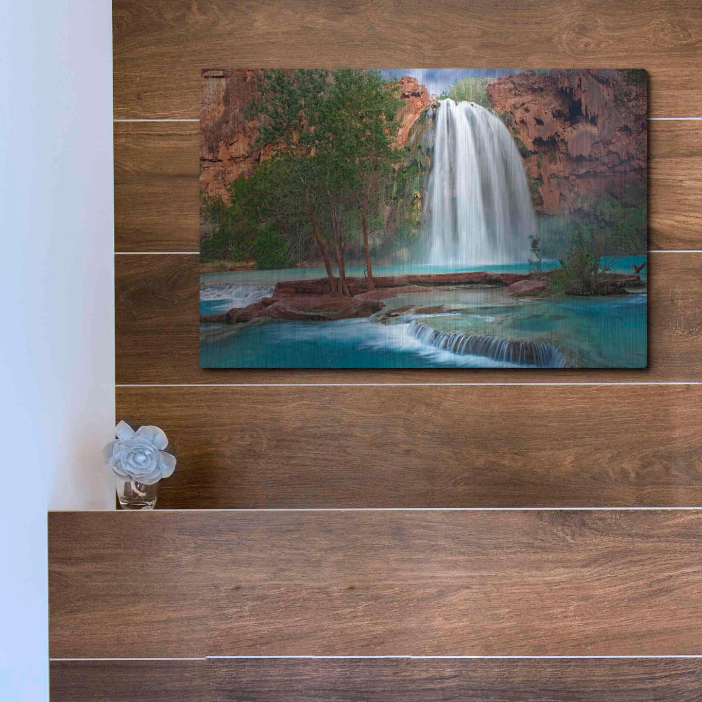 Luxe Metal Art 'Havasu Horizontal' by Mike Jones, Metal Wall Art,16x12