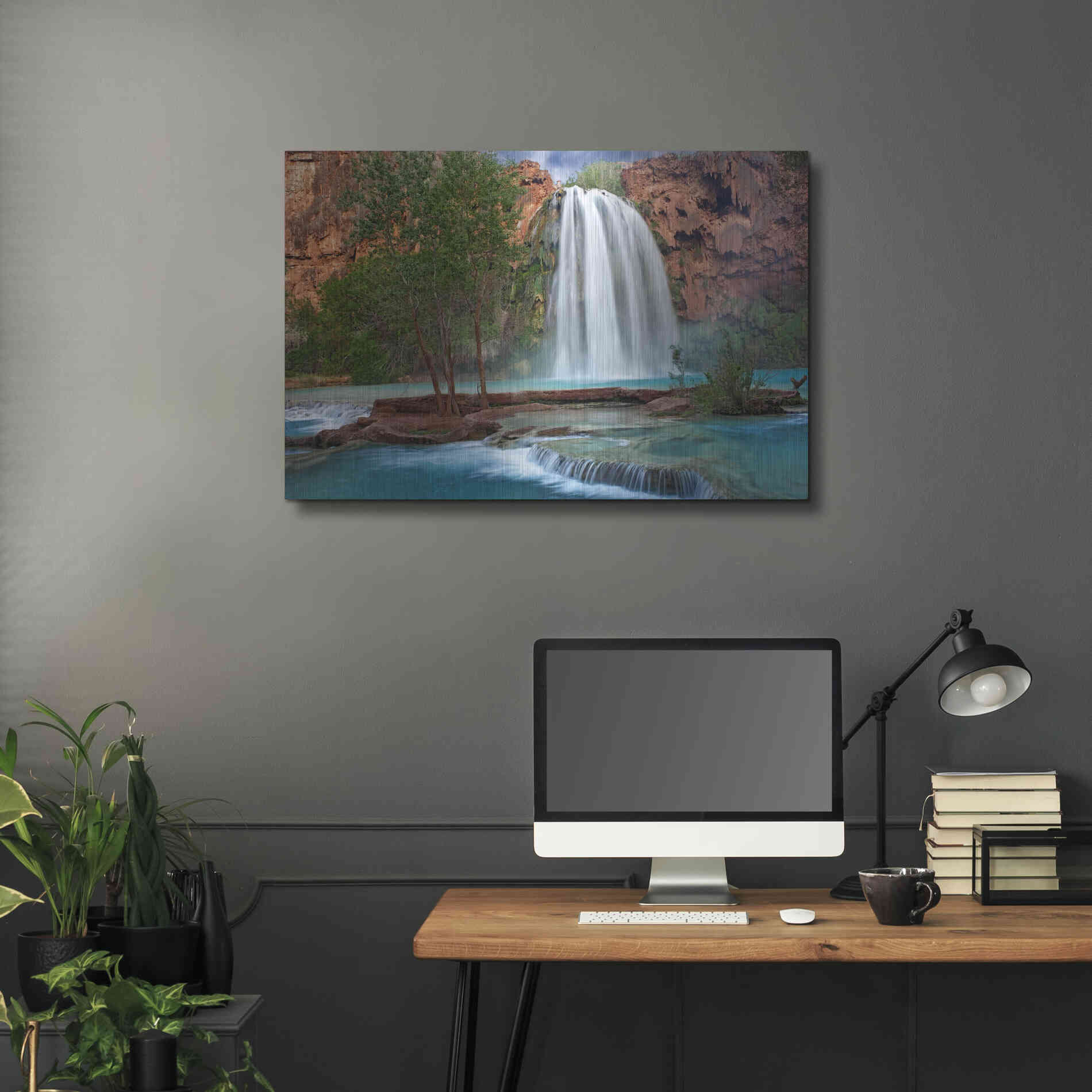 Luxe Metal Art 'Havasu Horizontal' by Mike Jones, Metal Wall Art,36x24