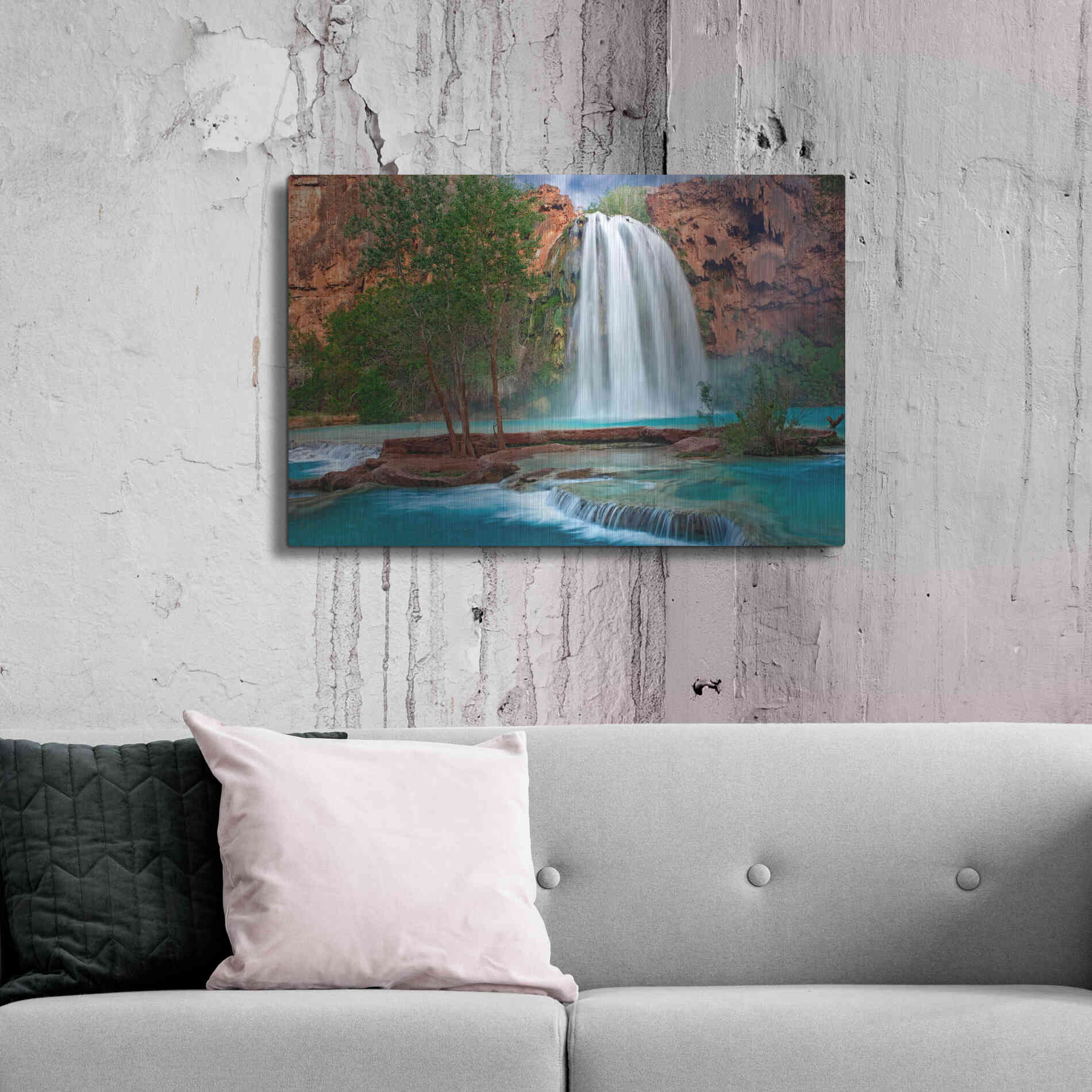 Luxe Metal Art 'Havasu Horizontal' by Mike Jones, Metal Wall Art,36x24