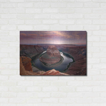 Luxe Metal Art 'Horseshoe Bend Dusk' by Mike Jones, Metal Wall Art,36x24