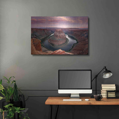 Luxe Metal Art 'Horseshoe Bend Dusk' by Mike Jones, Metal Wall Art,36x24