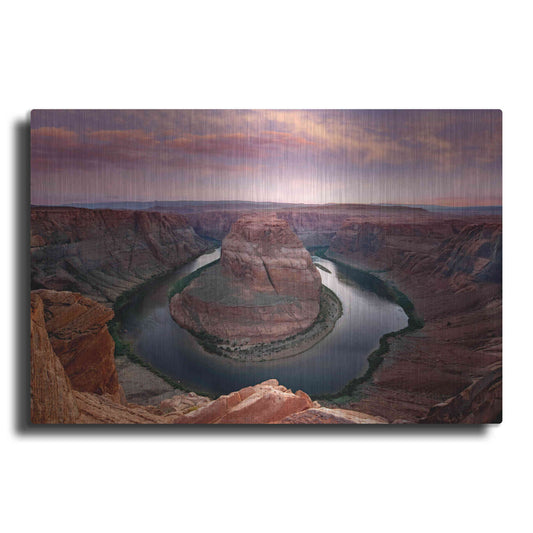 Luxe Metal Art 'Horseshoe Bend Dusk' by Mike Jones, Metal Wall Art