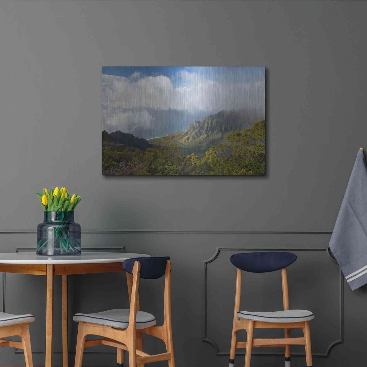 Luxe Metal Art 'Kauai Kalalou Canyon' by Mike Jones, Metal Wall Art,36x24