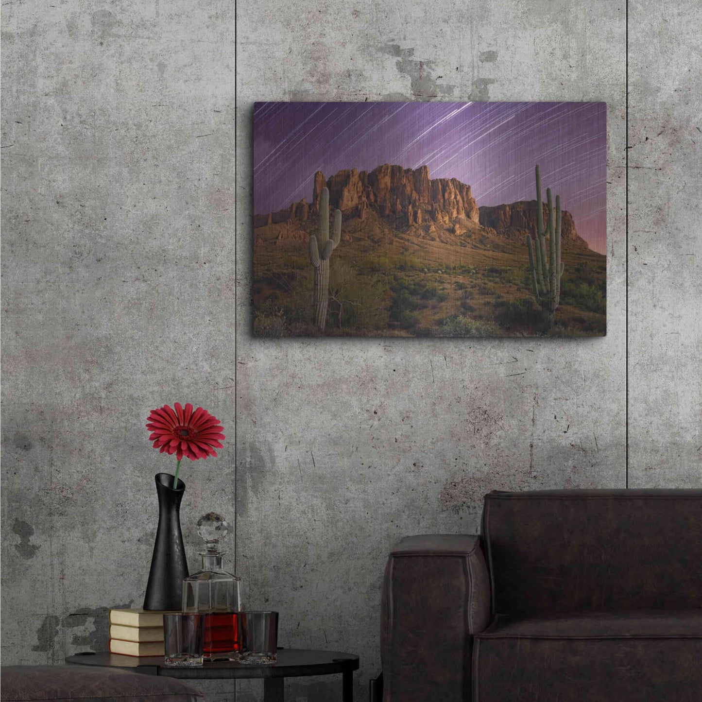 Luxe Metal Art 'Lost Dutchman Star Trails' by Mike Jones, Metal Wall Art,36x24