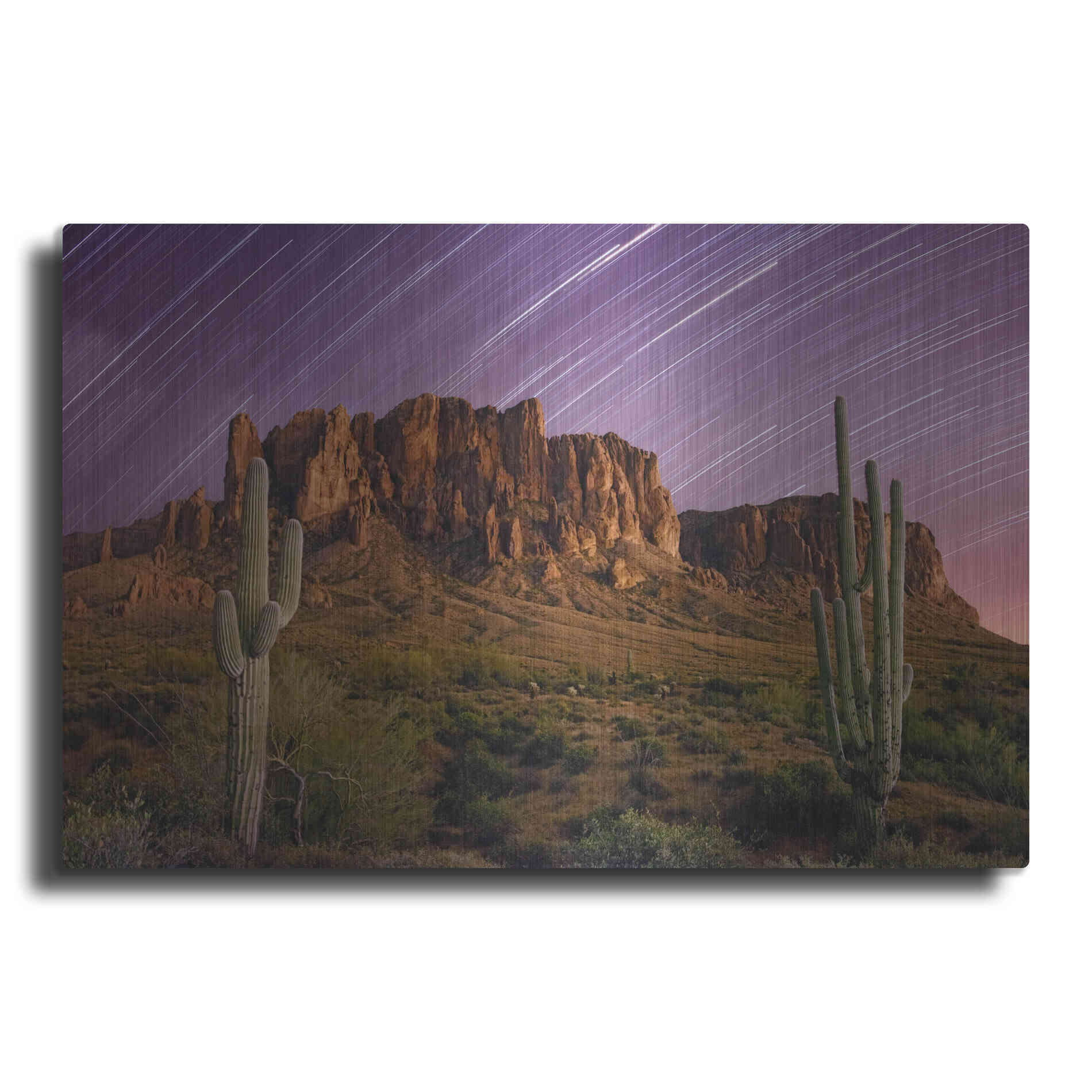 Luxe Metal Art 'Lost Dutchman Star Trails' by Mike Jones, Metal Wall Art